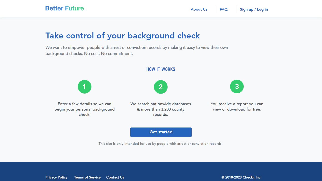 Get Your Free Background Check | Better Future
